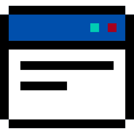 Pixel art web browser window